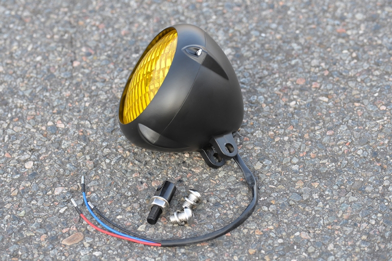 Aluminium Mini-Headlight in yellow